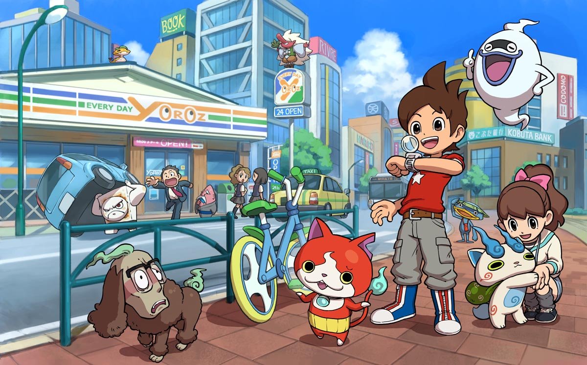 Official Yo-Kai Watch artwork for the first game.